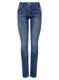 Sale ONLALICIA Mellemhøj talje Straight fit Jeans Dame Jeans|Jeans