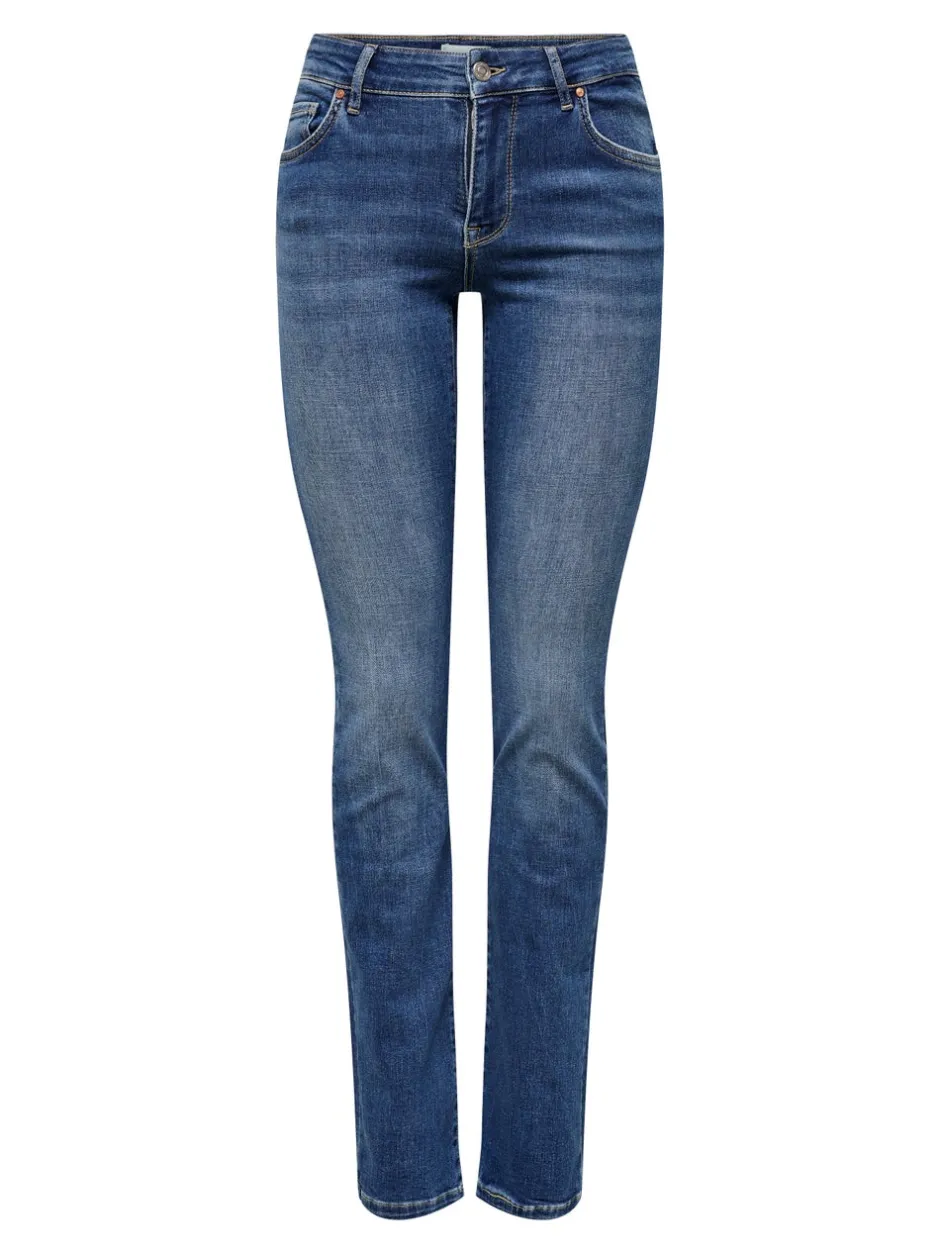 Sale ONLALICIA Mellemhøj talje Straight fit Jeans Dame Jeans|Jeans