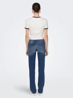 Sale ONLALICIA Mellemhøj talje Straight fit Jeans Dame Jeans|Jeans