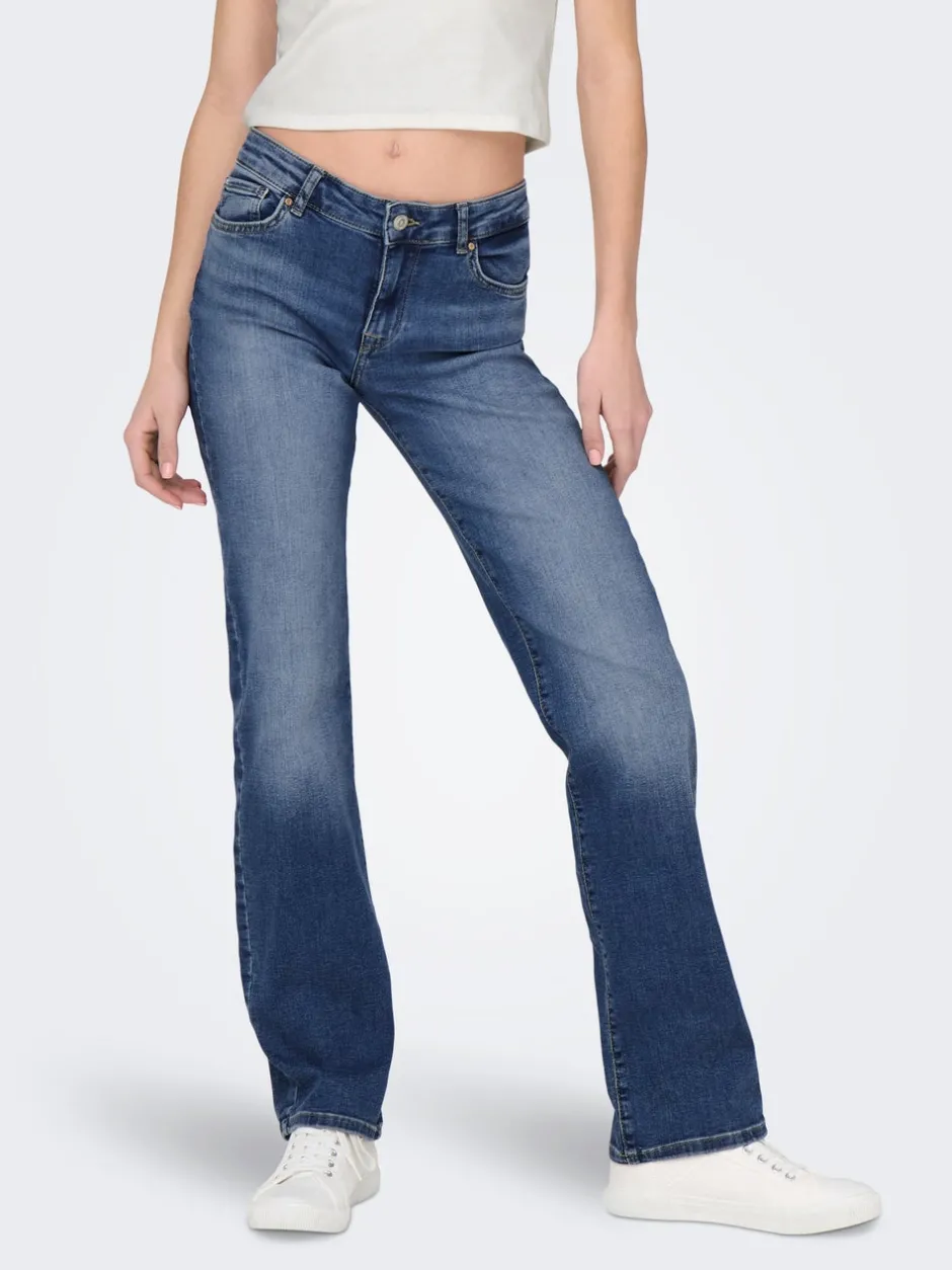 Sale ONLALICIA Mellemhøj talje Straight fit Jeans Dame Jeans|Jeans