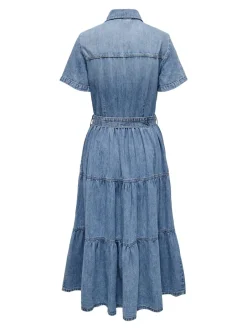 Hot ONLALIYAH Lang kjole Dame Kjoler|Double Denim