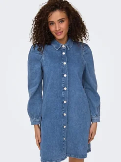 Sale ONLALMA Kort kjole Dame Kjoler|Double Denim