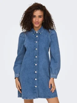 Sale ONLALMA Kort kjole Dame Kjoler|Double Denim