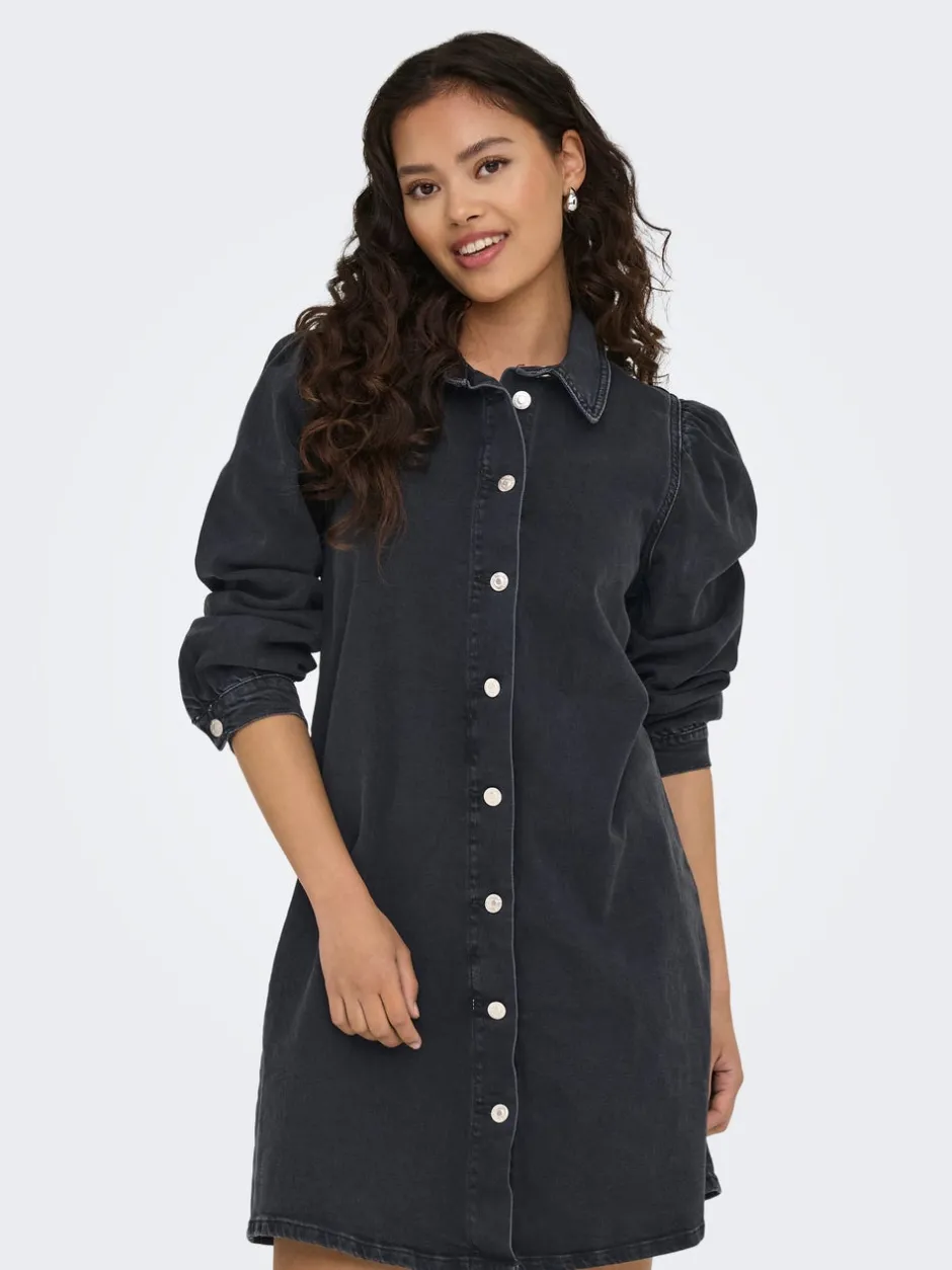 Discount ONLALMA Kort kjole Dame Kjoler|Double Denim