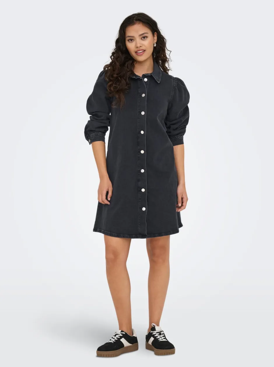 Discount ONLALMA Kort kjole Dame Kjoler|Double Denim