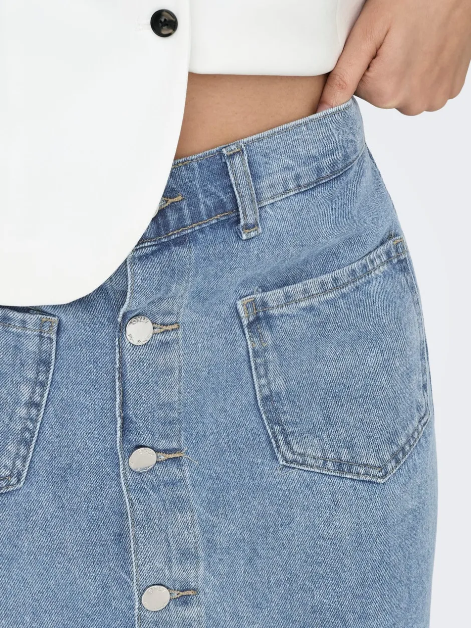 Discount ONLAMAZING Denim Denim-nederdel Kort nederdel Dame Nederdele|Denimnederdele