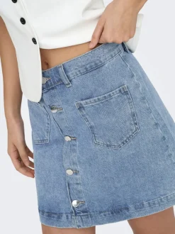 Discount ONLAMAZING Denim Denim-nederdel Kort nederdel Dame Nederdele|Denimnederdele