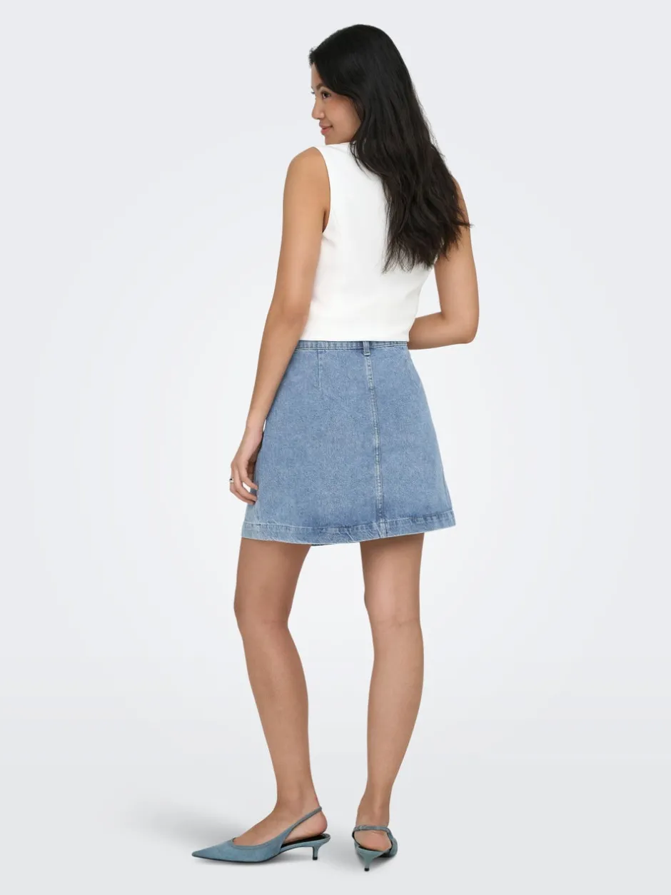 Discount ONLAMAZING Denim Denim-nederdel Kort nederdel Dame Nederdele|Denimnederdele