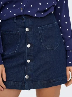 Outlet ONLAMAZING Denim Denim-nederdel Kort nederdel Dame Nederdele|Denimnederdele