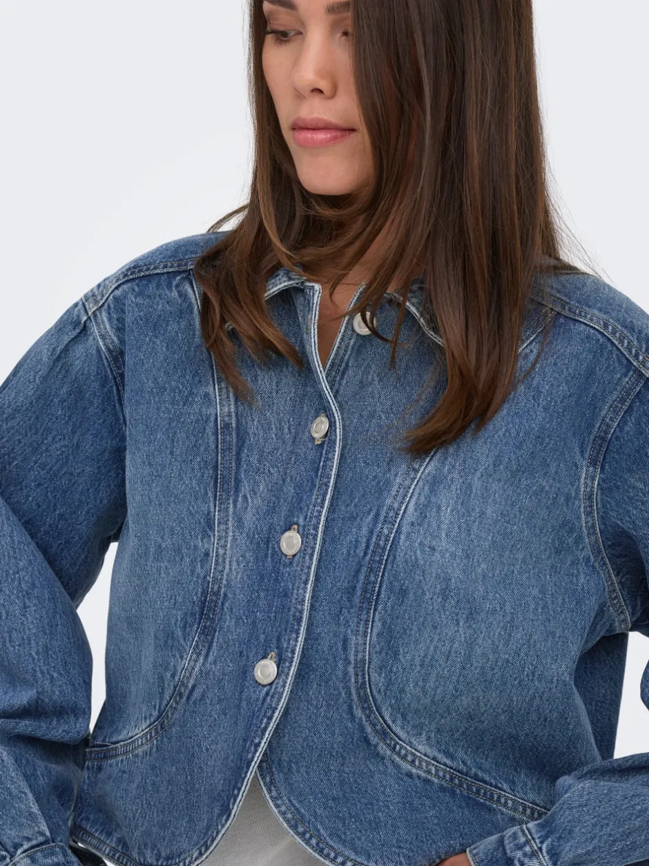 Online ONLAMBER Denimjakke Dame Jakker Og Frakker|Double Denim