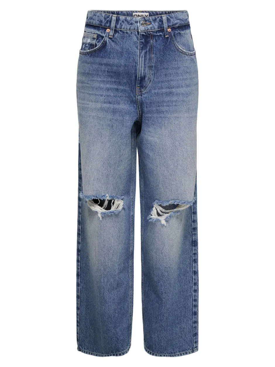 Best ONLAMBER Lav talje Baggy fit Jeans Dame Jeans|Jeans