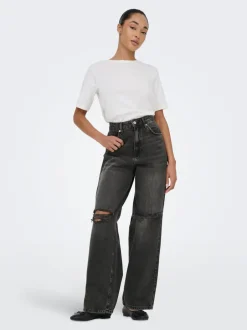 Best ONLAMBER Lav talje Baggy fit Jeans Dame Jeans|Jeans