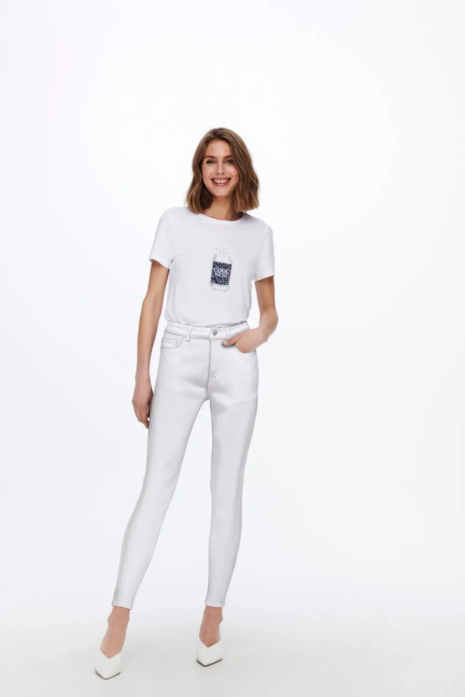 Discount ONLANA Mellemhøj talje Skinny fit Jeans Dame Jeans|Jeans