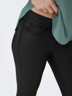 Outlet ONLANNE Skinny fit Coatede læderbukser Dame Bukser