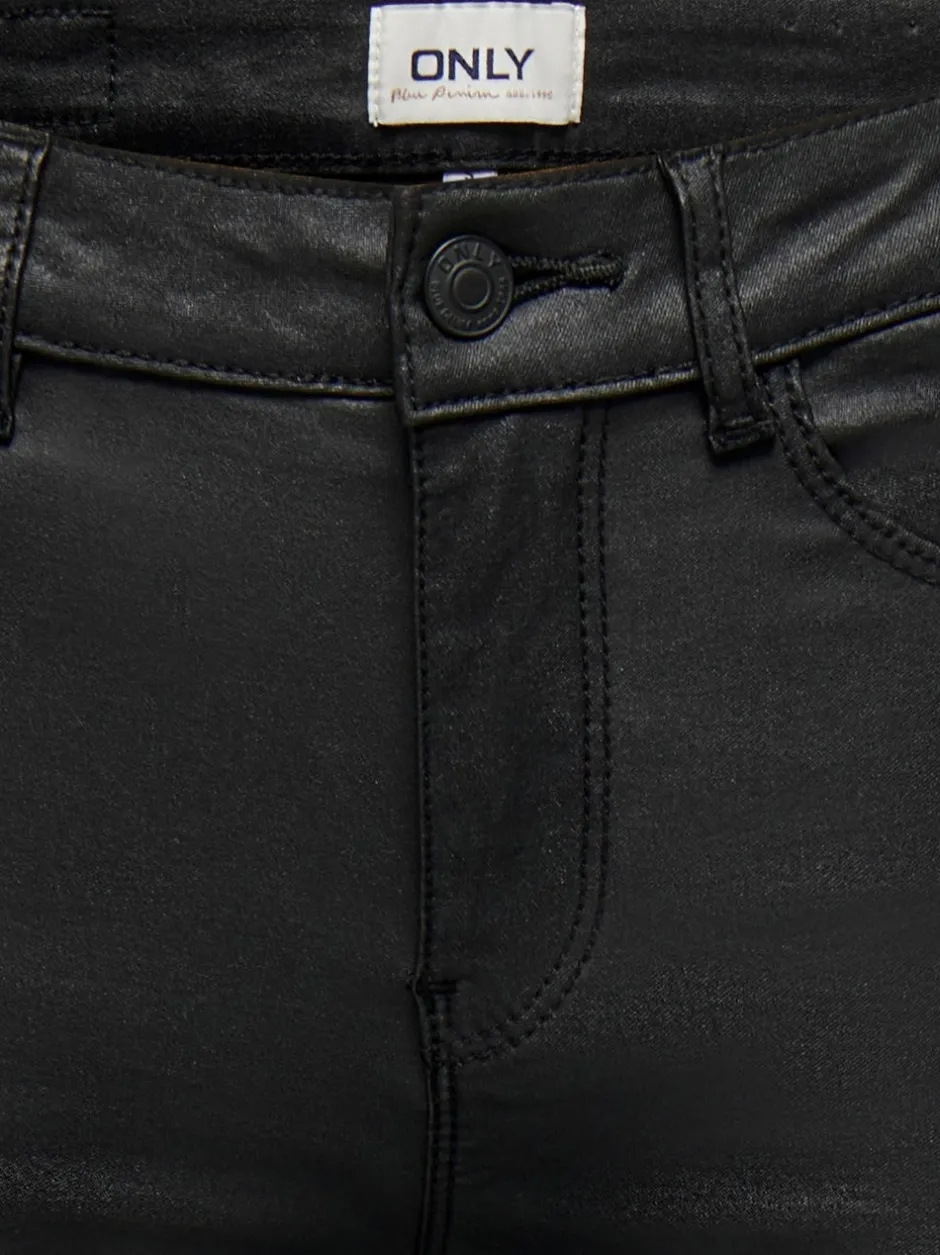 Outlet ONLANNE Skinny fit Coatede læderbukser Dame Bukser