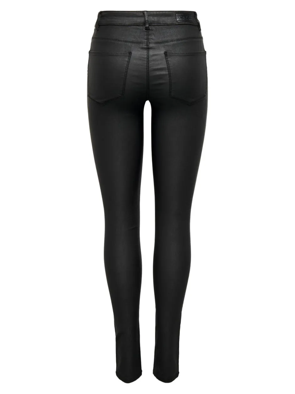 Outlet ONLANNE Skinny fit Coatede læderbukser Dame Bukser