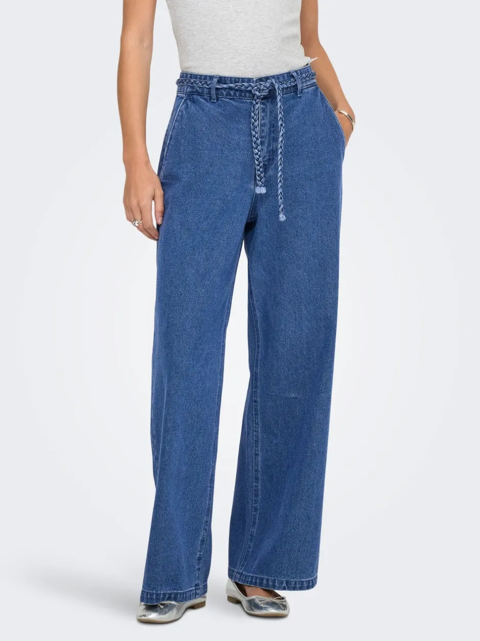 New ONLARLENE Høj talje Wide leg fit Jeans Dame Jeans|Jeans