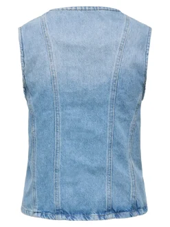 Sale ONLAYA Tailored vest Dame Double Denim|Toppe