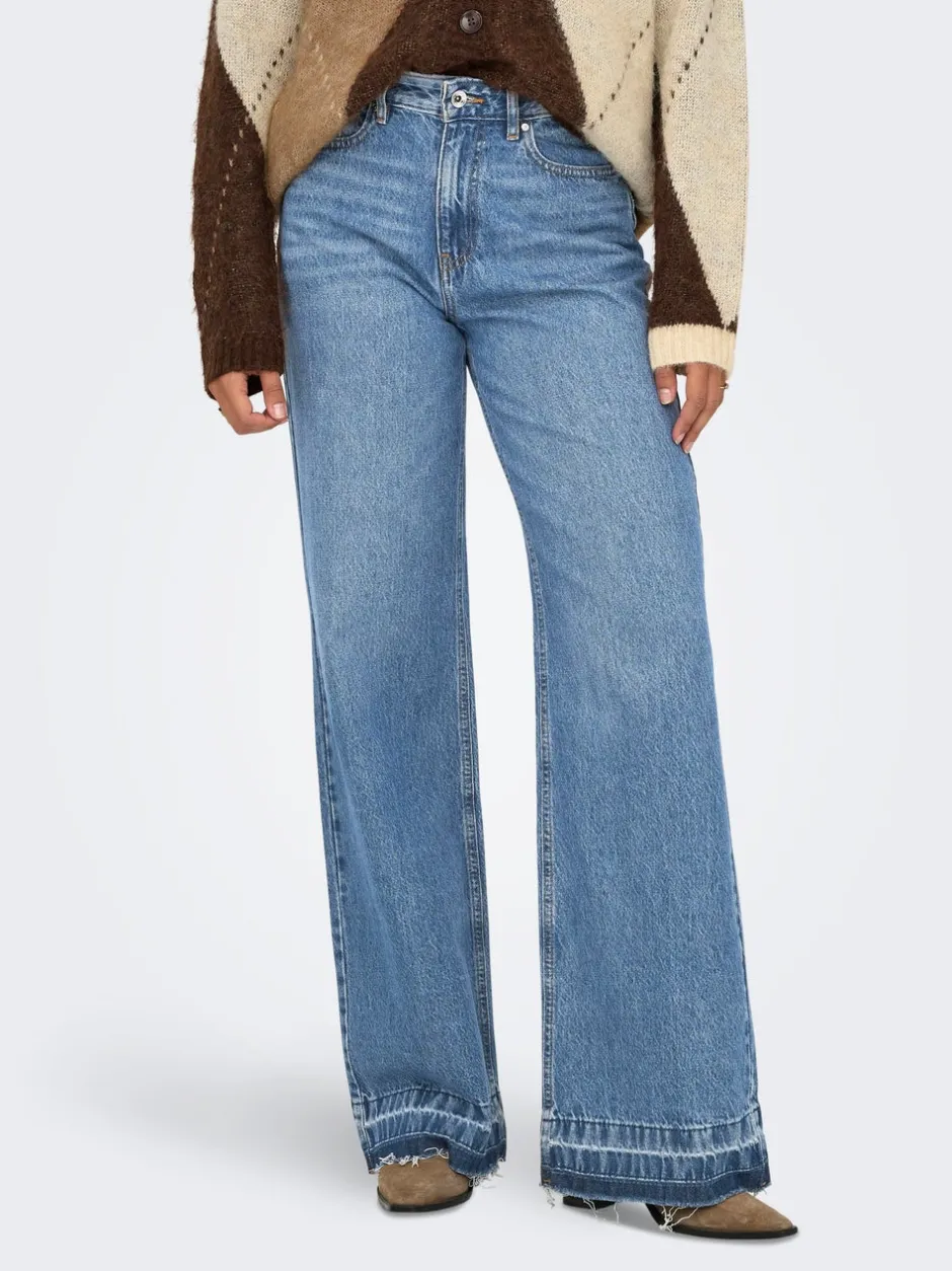 Best ONLBAILEY Høj talje Wide leg fit Jeans Dame Jeans|Jeans