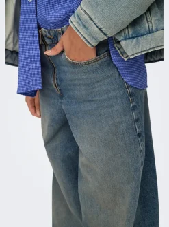 Hot ONLBAXTER Mellemhøj talje Wide leg fit Jeans Dame Jeans|Jeans