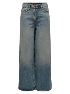 Hot ONLBAXTER Mellemhøj talje Wide leg fit Jeans Dame Jeans|Jeans