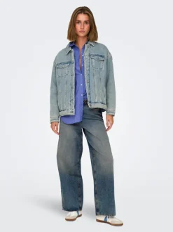 Hot ONLBAXTER Mellemhøj talje Wide leg fit Jeans Dame Jeans|Jeans