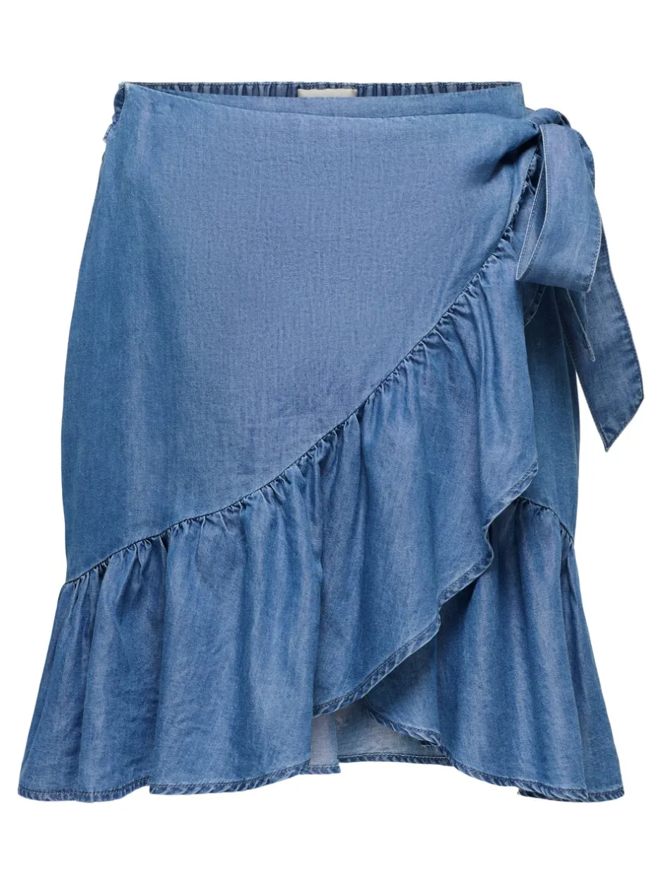 Clearance ONLBEA Denim Denim-nederdel Kort nederdel Dame Nederdele|Denimnederdele