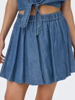 New ONLBEA Denim Denim-nederdel Kort nederdel Dame Nederdele|Denimnederdele