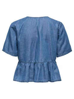 New ONLBEA Formel skjorte Dame Double Denim|Skjorter