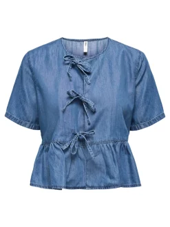 New ONLBEA Formel skjorte Dame Double Denim|Skjorter