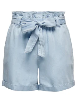Best ONLBEA Høj talje Regular fit Denim-shorts Dame Shorts|Double Denim