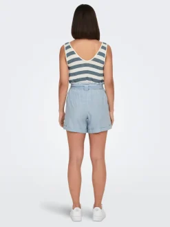 Best ONLBEA Høj talje Regular fit Denim-shorts Dame Shorts|Double Denim