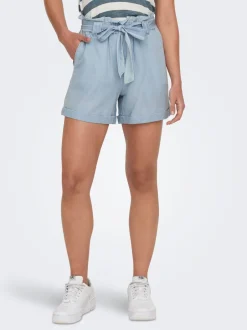 Best ONLBEA Høj talje Regular fit Denim-shorts Dame Shorts|Double Denim