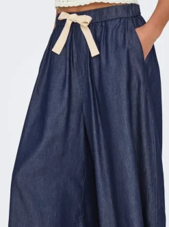 Clearance ONLBEA Høj talje Wide leg fit Ankellængde Jeans Dame Jeans|Jeans
