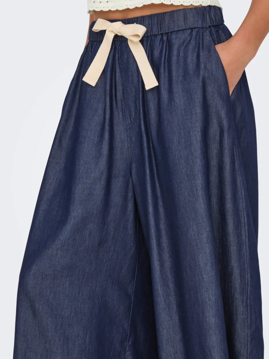 Clearance ONLBEA Høj talje Wide leg fit Ankellængde Jeans Dame Jeans|Jeans