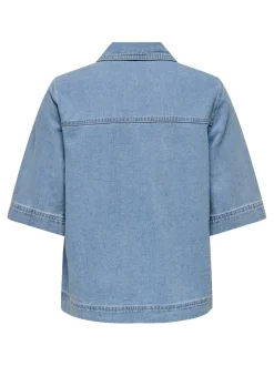 Hot ONLBELLE Denim-skjorte Dame Double Denim|Skjorter