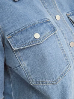 Hot ONLBELLE Denim-skjorte Dame Double Denim|Skjorter