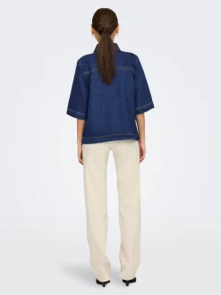 Online ONLBELLE Denim-skjorte Dame Double Denim|Skjorter