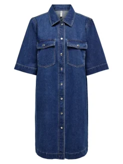 Sale ONLBELLE Kort kjole Dame Kjoler|Double Denim