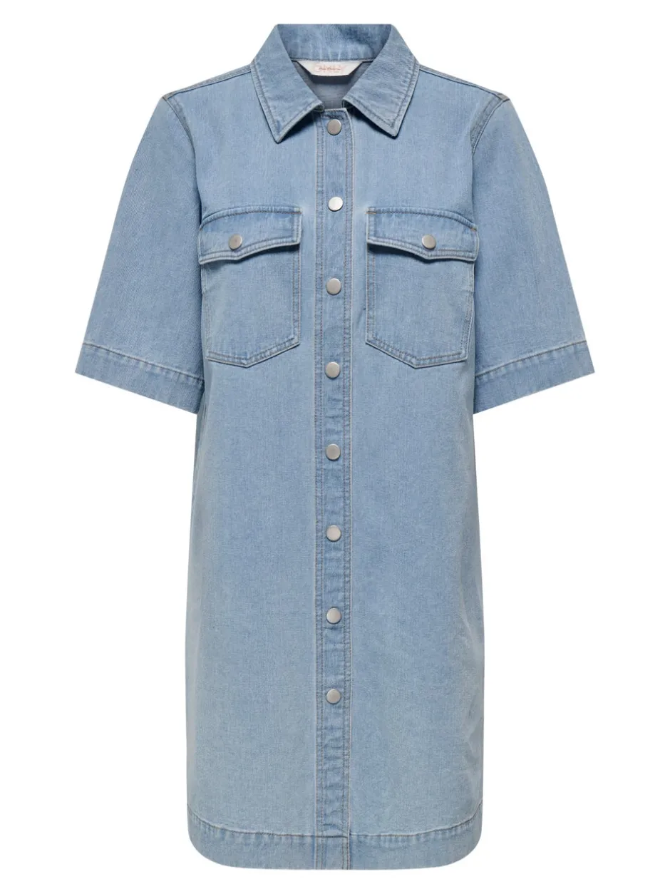 Sale ONLBELLE Kort kjole Dame Kjoler|Double Denim