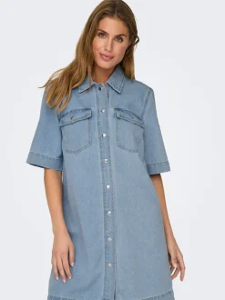 Sale ONLBELLE Kort kjole Dame Kjoler|Double Denim