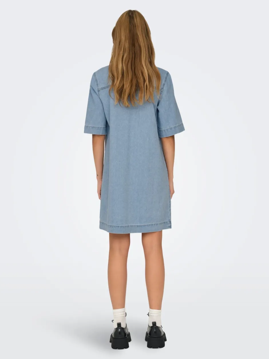 Sale ONLBELLE Kort kjole Dame Kjoler|Double Denim