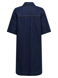 New ONLBELLE Kort kjole Dame Kjoler|Double Denim