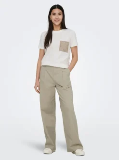 Hot ONLBIANA Wide leg fit Chinobukser Dame Bukser