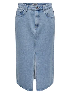 Sale ONLBIANCA Denim Denim-nederdel Midinederdel Dame Nederdele|Denimnederdele