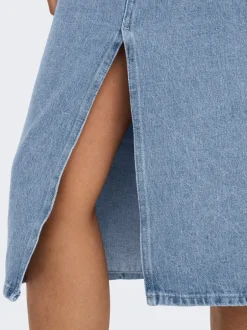 Sale ONLBIANCA Denim Denim-nederdel Midinederdel Dame Nederdele|Denimnederdele