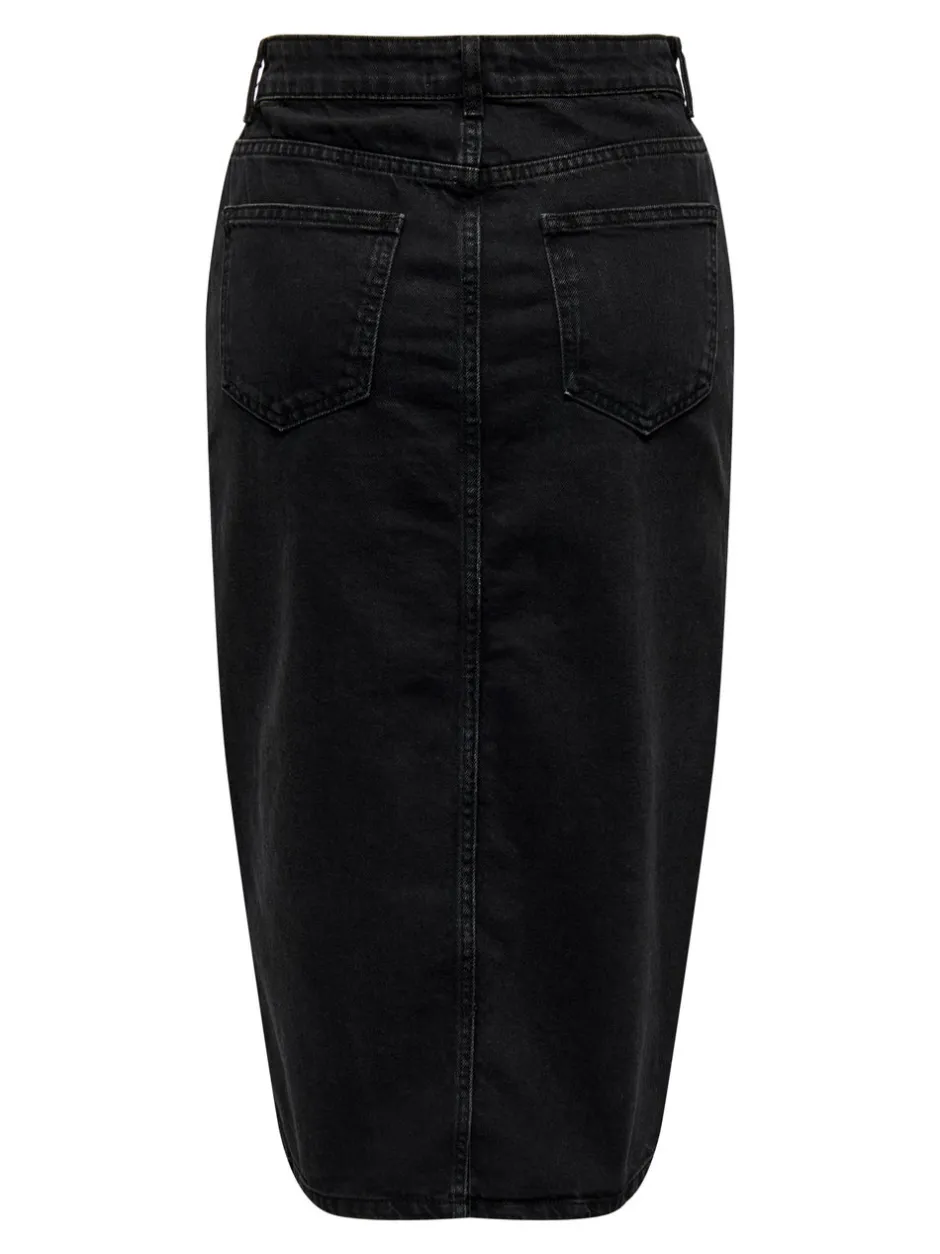 Best ONLBIANCA Denim Denim-nederdel Midinederdel Dame Nederdele|Denimnederdele