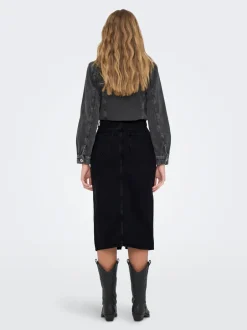 Best ONLBIANCA Denim Denim-nederdel Midinederdel Dame Nederdele|Denimnederdele