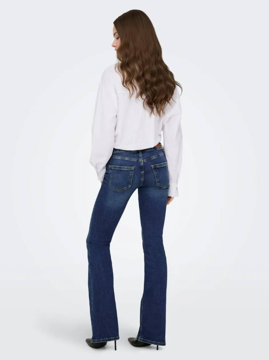 New ONLBLUSH Lav talje Flared fit Jeans Dame Jeans|Jeans