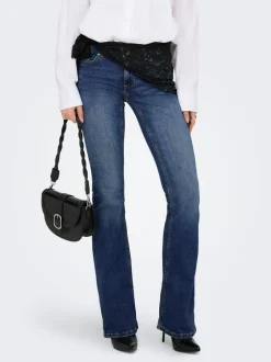 New ONLBLUSH Lav talje Flared fit Jeans Dame Jeans|Jeans